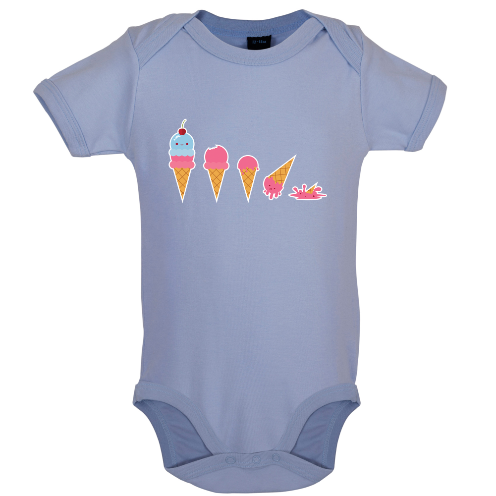 Evolution Of Ice Cream Baby T Shirt