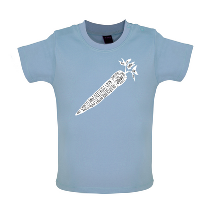 Butcher Carrot Diagram Baby T Shirt