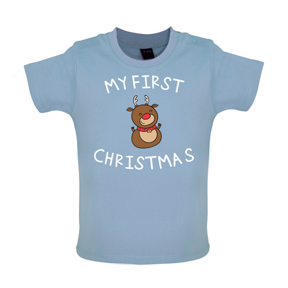 Reindeer First Xmas Baby T Shirt