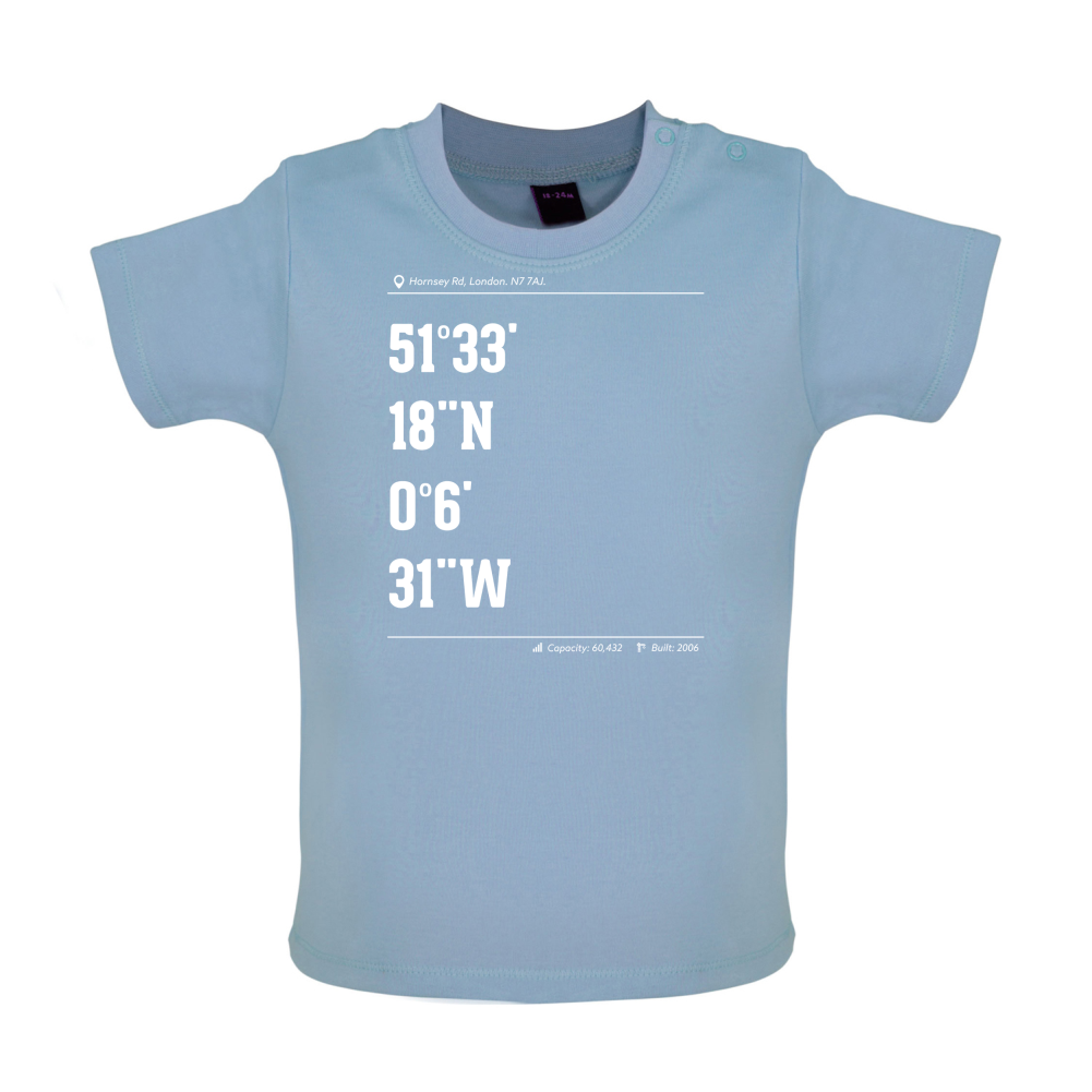 Stadium Coordinates Gunners Baby T Shirt