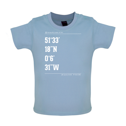 Stadium Coordinates Gunners Baby T Shirt
