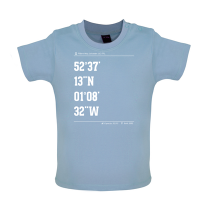 Stadium Coordinates Leicester Baby T Shirt