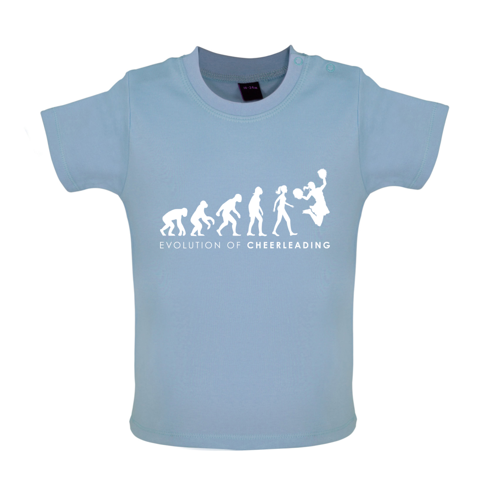 Evolution Of Woman Cheerleading Baby T Shirt