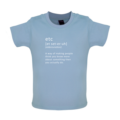 Funny Definition etc Baby T Shirt