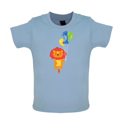 1st Birthday Lion Baby T Shirt