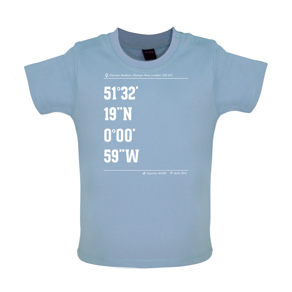 Stadium Coordinates Hammer Baby T Shirt