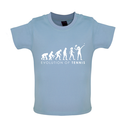 Evolution Of Woman Tennis Baby T Shirt