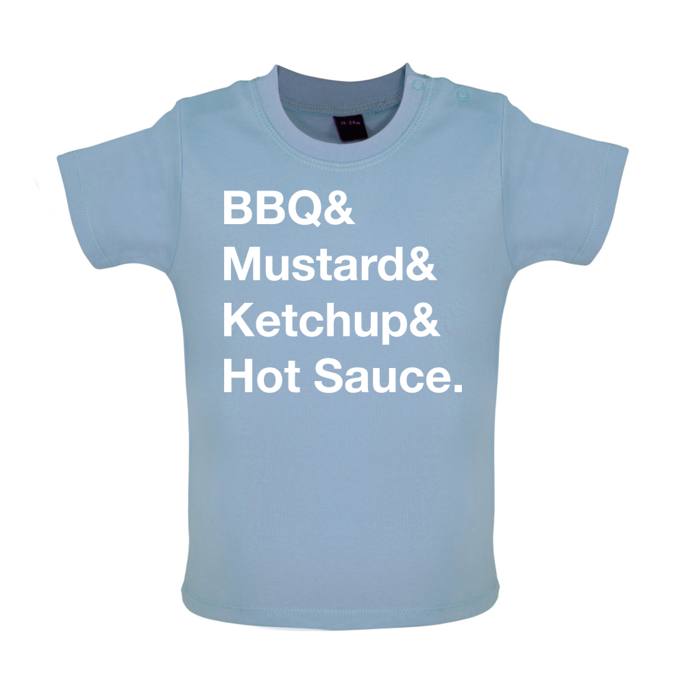 BBQ & Mustart & Ketchup Baby T Shirt