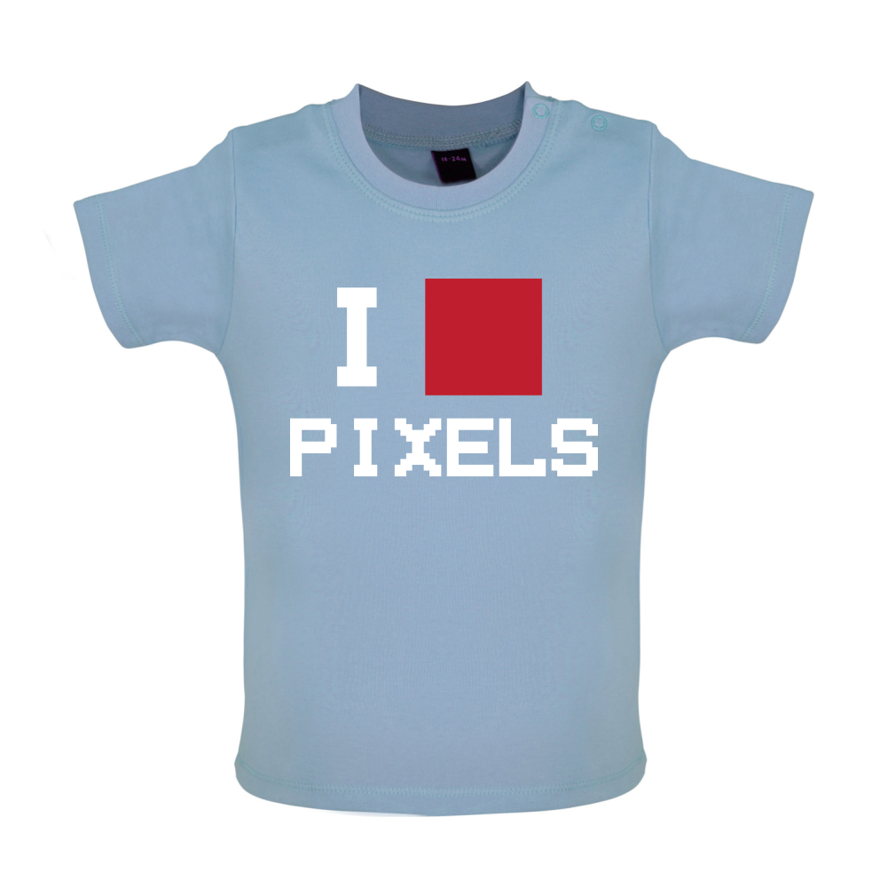 Pixel Heart Baby T Shirt