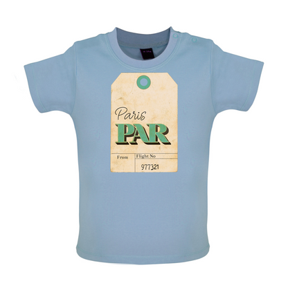Paris Travel Tag Baby T Shirt