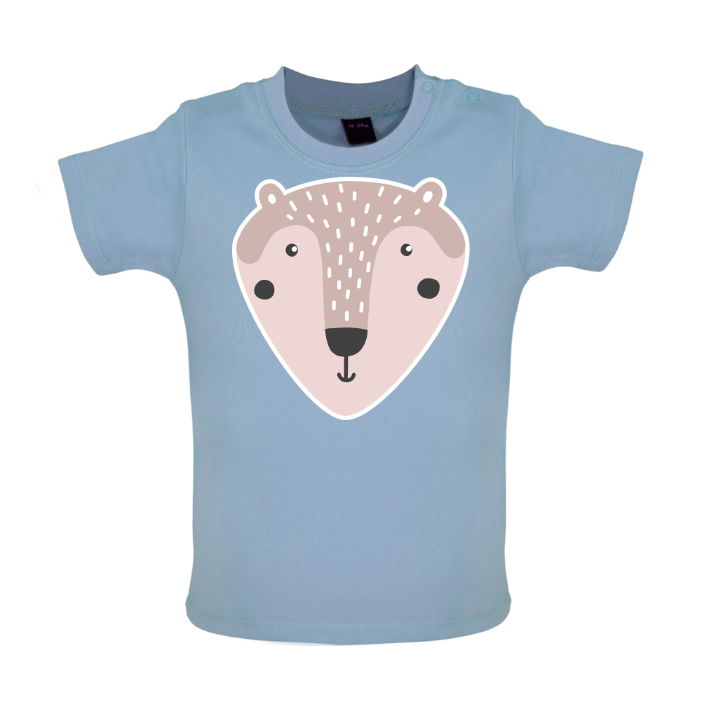Smiley Face Mr Bear Baby T Shirt