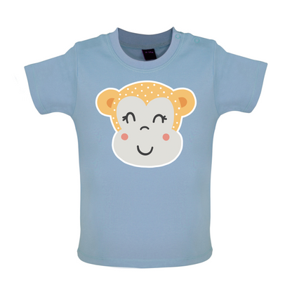 Smiley Face Monkey  Baby T Shirt