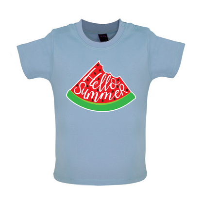 Hello Summer Watermelon Baby T Shirt
