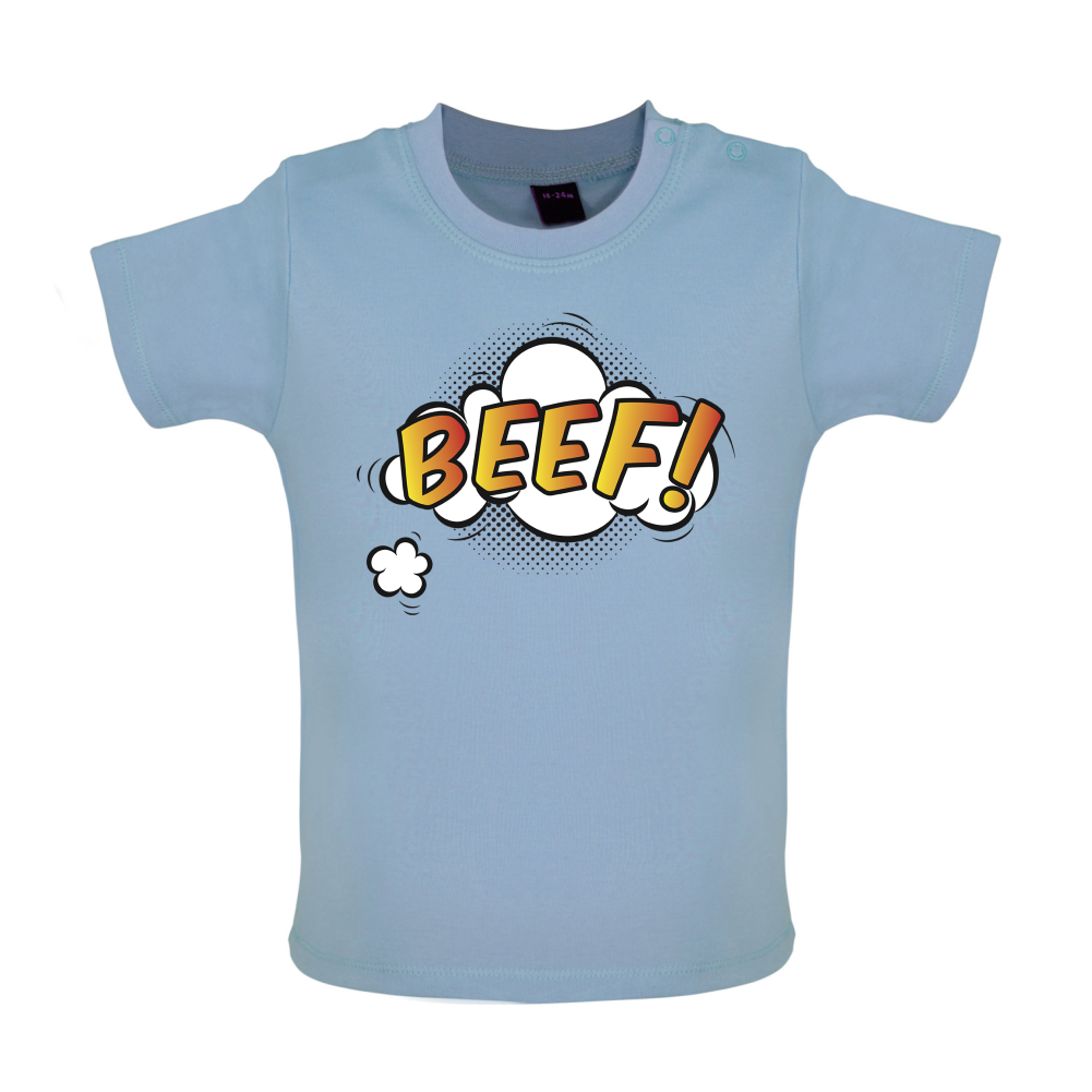 BEEF Word Art Baby T Shirt