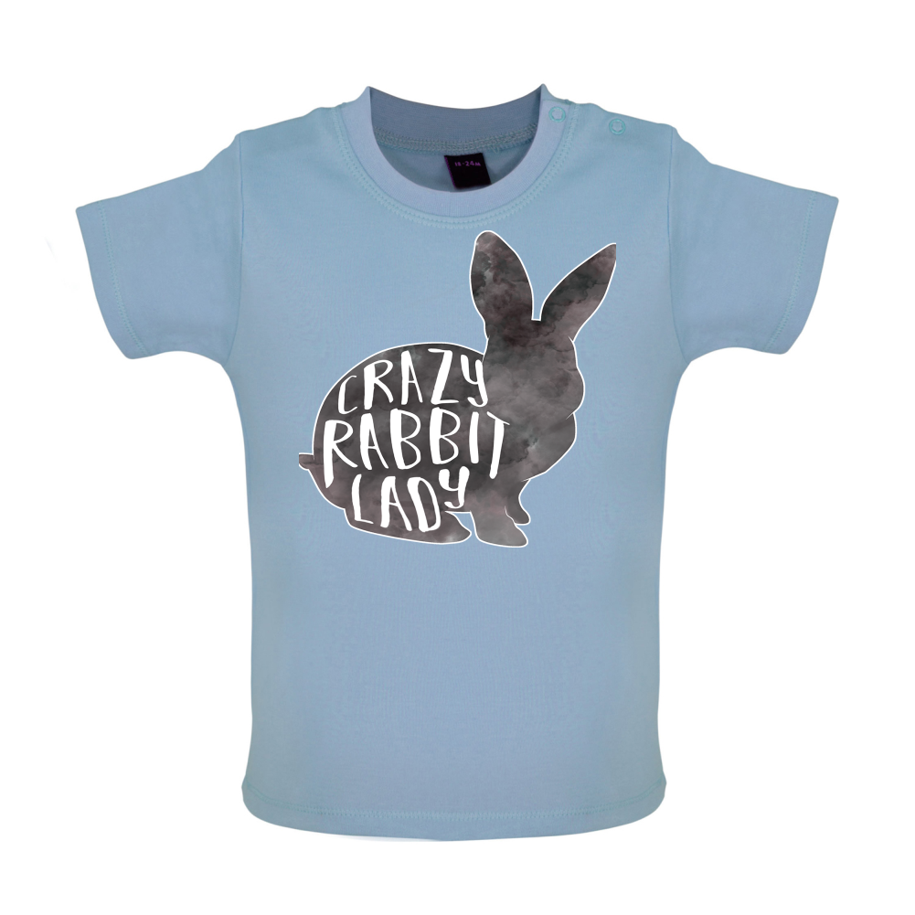 Crazy Rabbit Lady Baby T Shirt