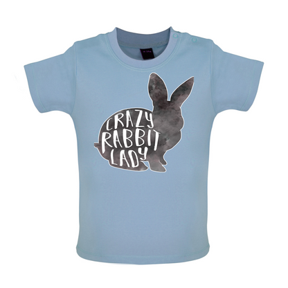 Crazy Rabbit Lady Baby T Shirt