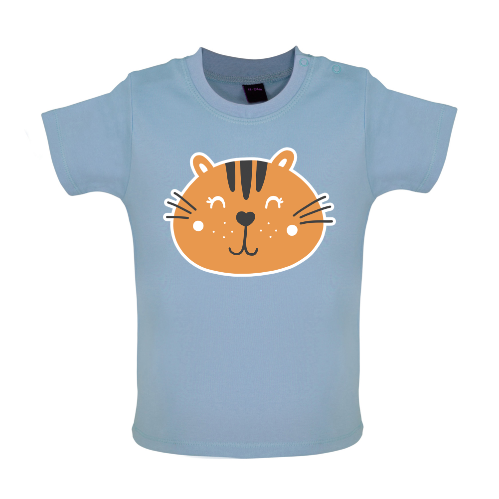 Smiley Face Tiger Baby T Shirt