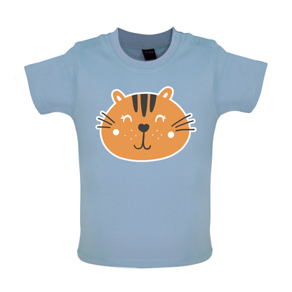 Smiley Face Tiger Baby T Shirt