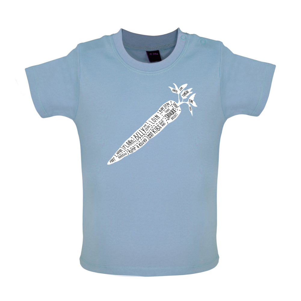 Butcher Carrot Diagram Baby T Shirt
