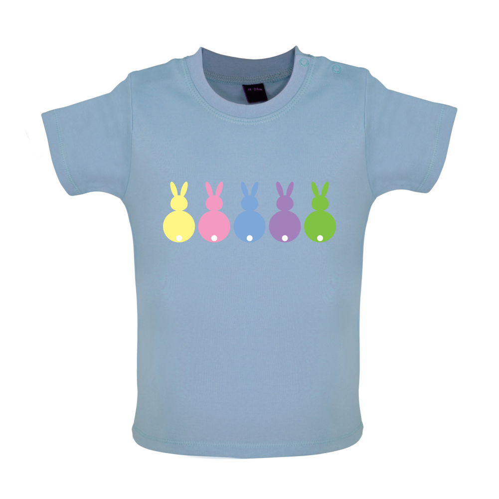 Multi Colour Easter Bunny's Baby T Shirt