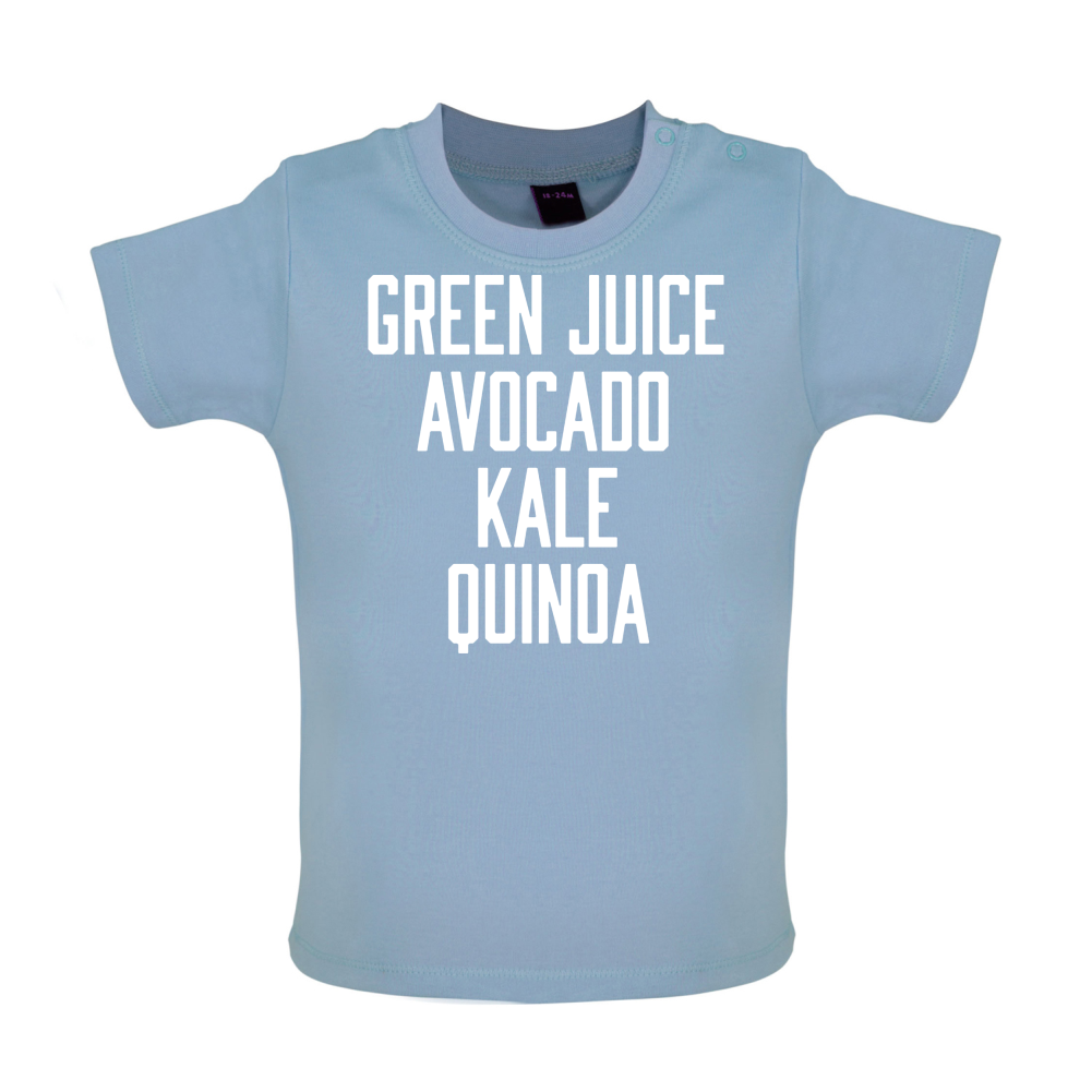 Green Juice Avocado Kale Baby T Shirt