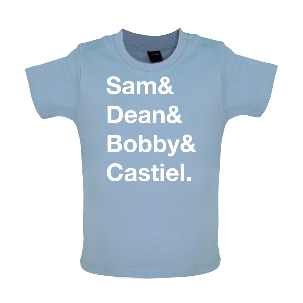Sam & Dean & Bobby & Castiel Baby T Shirt