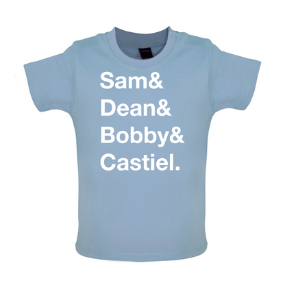 Sam & Dean & Bobby & Castiel Baby T Shirt