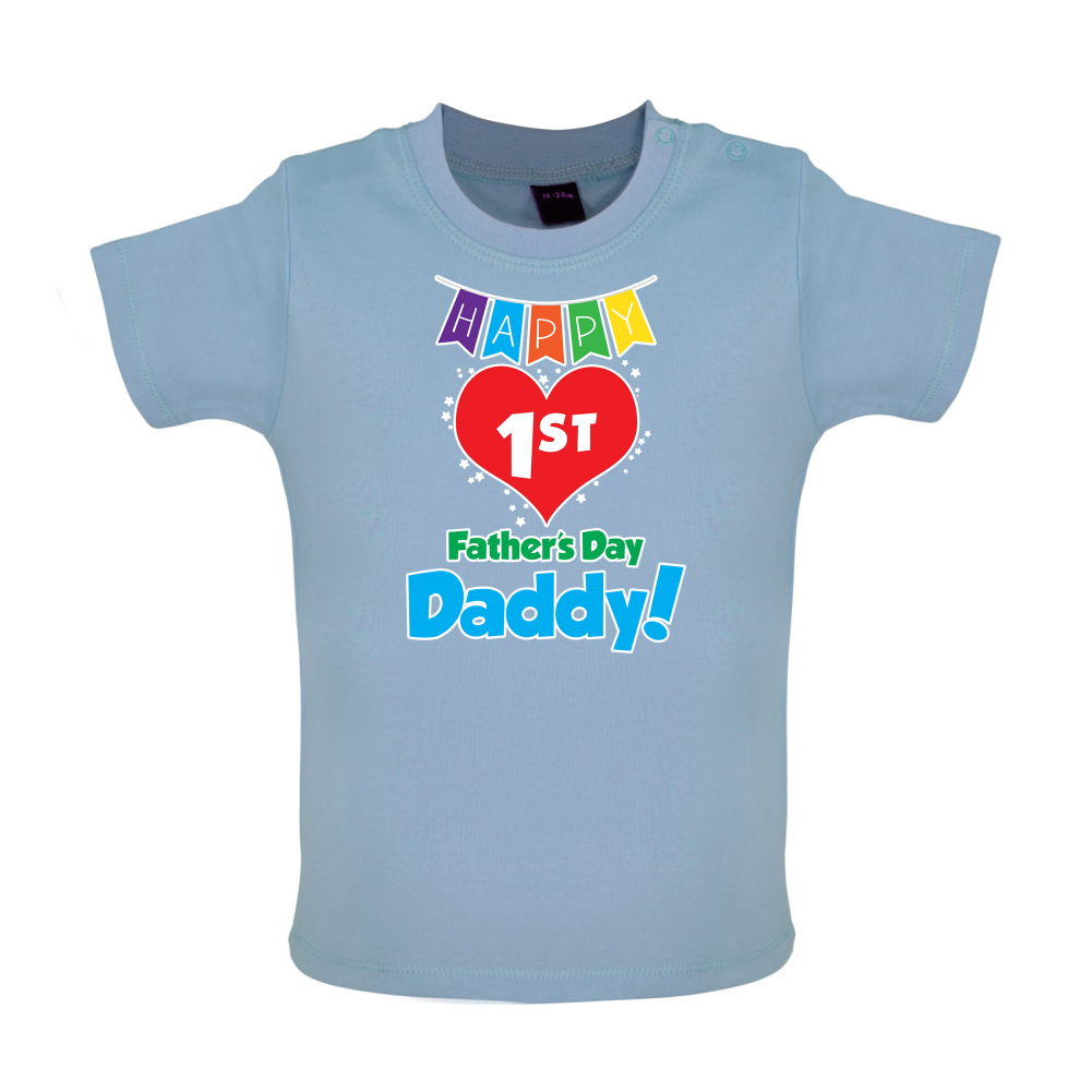 Happy First Fathers Day Baby T Shirt
