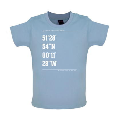 Stadium Coordinates The Blues Baby T Shirt
