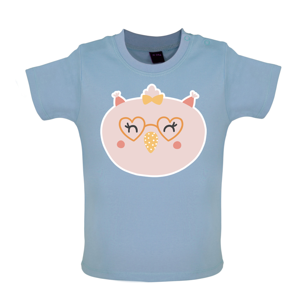 Smiley Face Chick Baby T Shirt