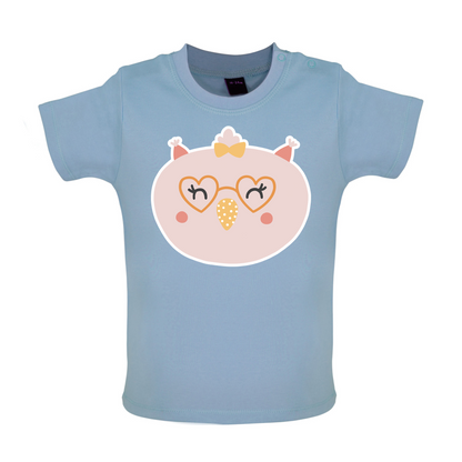 Smiley Face Chick Baby T Shirt
