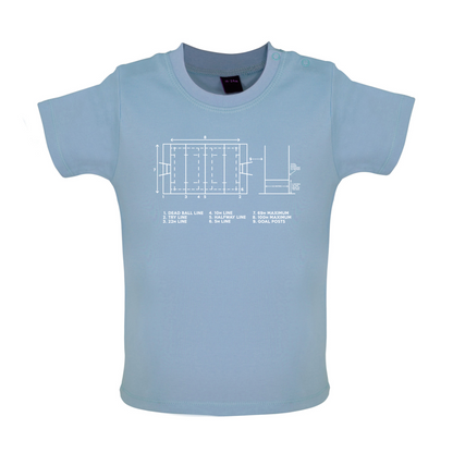 Rugby Pitch Diagram Baby T Shirt