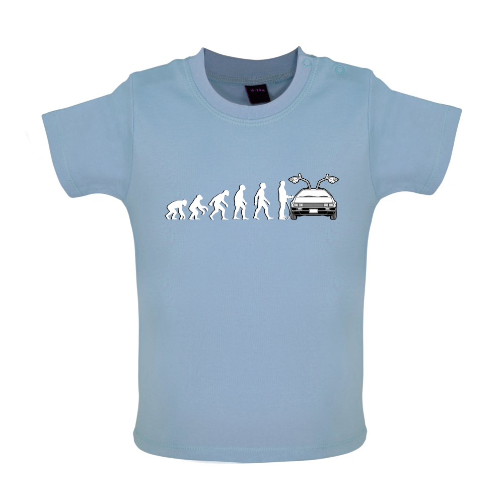 Evolution of Man DMC-12 Driver Baby T Shirt