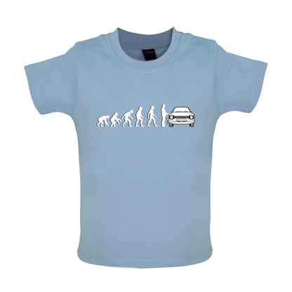 Evolution of Man Mk1 Escort Driver Baby T Shirt