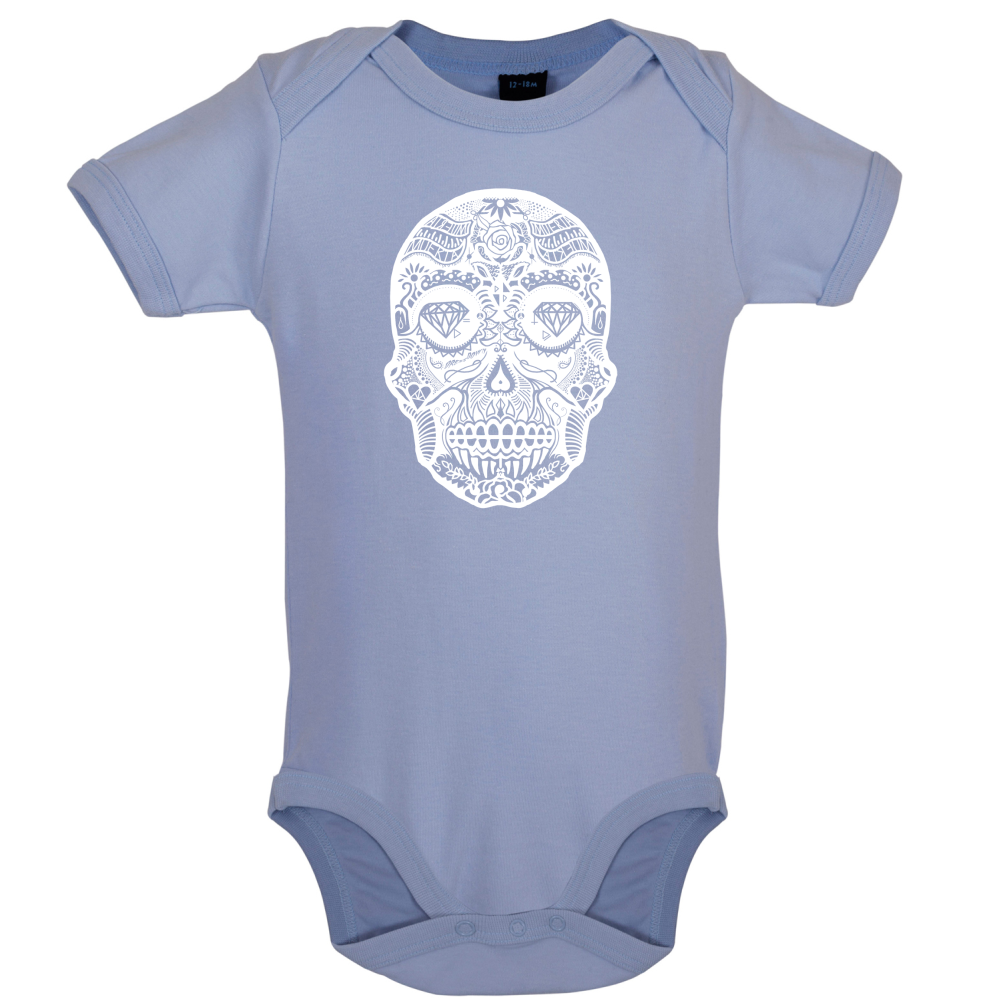 Mexican Sugar Candy Skull Baby T Shirt