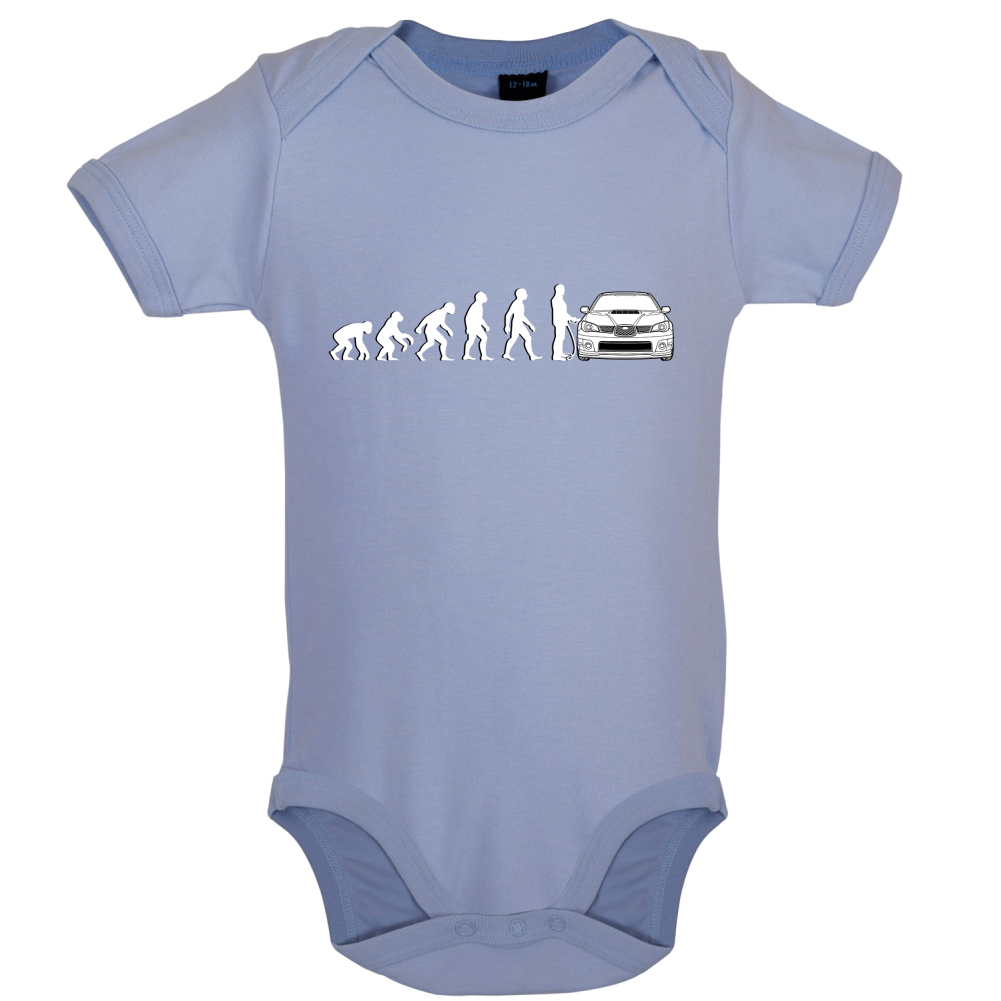 Evolution of Man Impreza Driver Baby T Shirt