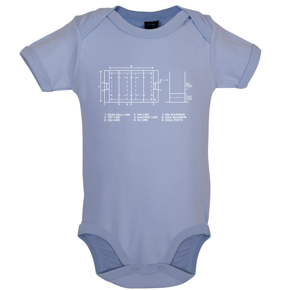 Rugby Pitch Diagram Baby T Shirt