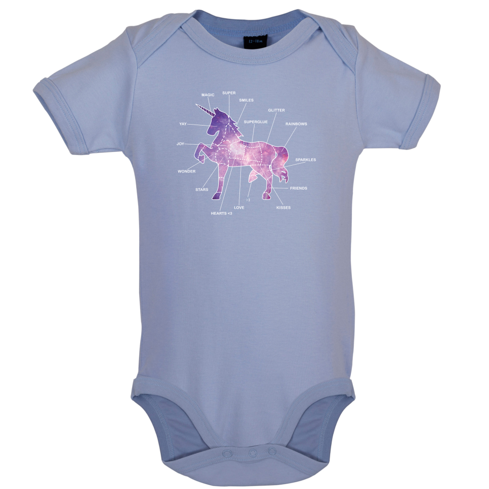 Unicorn Butchers Diagram Baby T Shirt