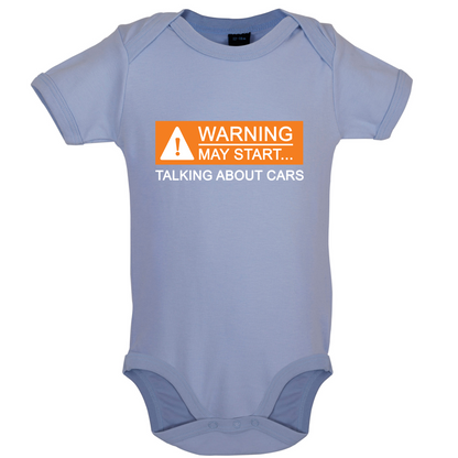Warning May Start Talking about Cars Baby T Shirt