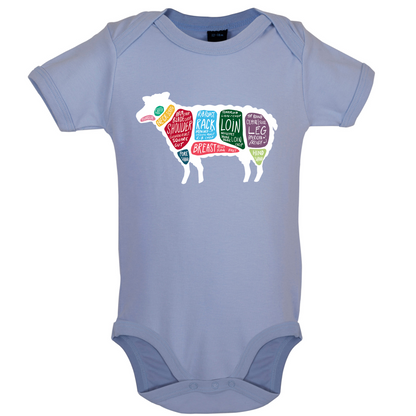 Butcher Sheep Diagram Baby T Shirt