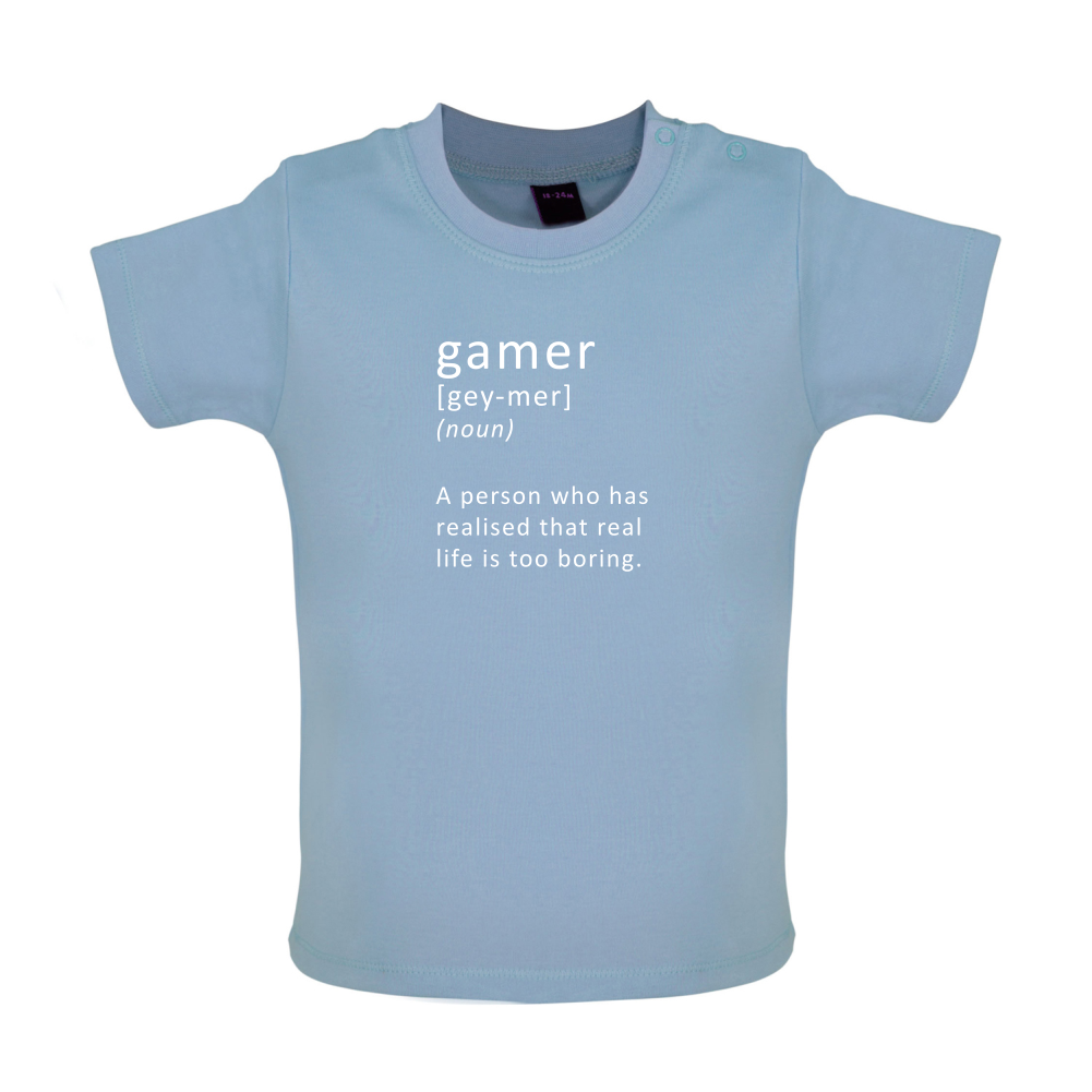 Funny Definition Gamer Baby T Shirt