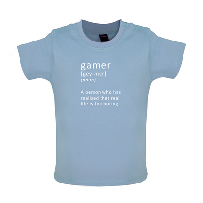 Funny Definition Gamer Baby T Shirt