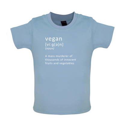 Funny Definition Vegan Baby T Shirt