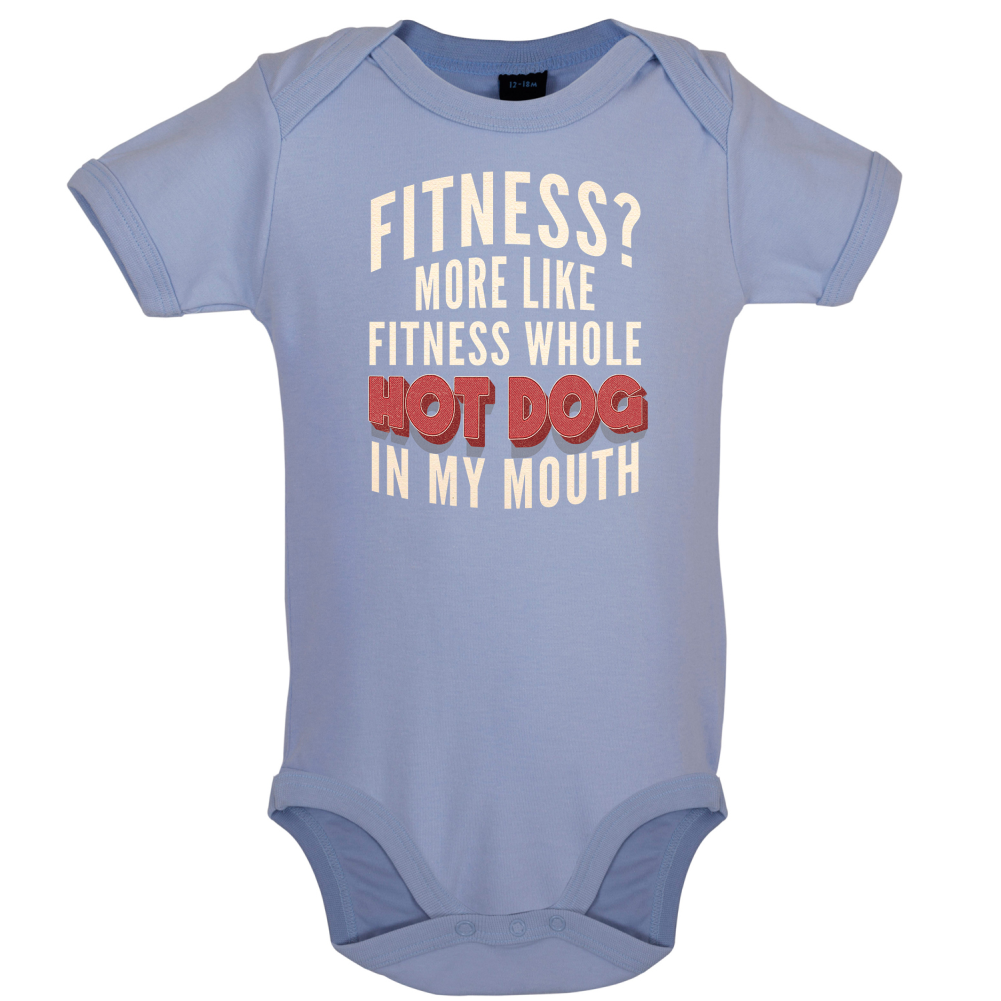 Fitness Hot Dog In My Mouth Baby T Shirt