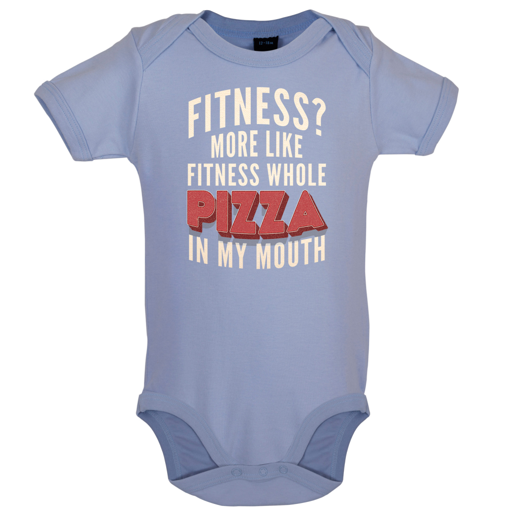 Fitness Pizza In My Mouth Baby T Shirt