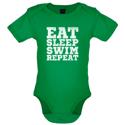 Eat Sleep Swim Repeat Baby T Shirt