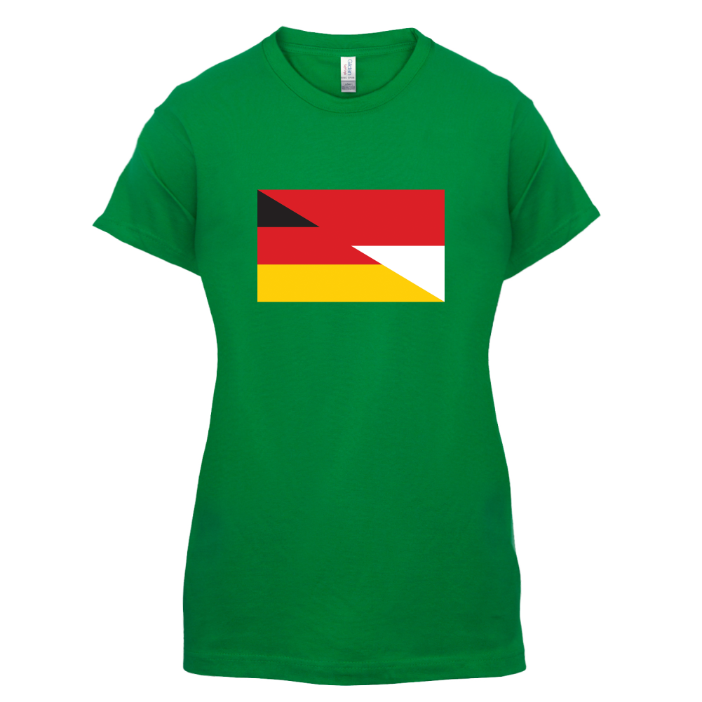 Half German Half Polish Flag T Shirt