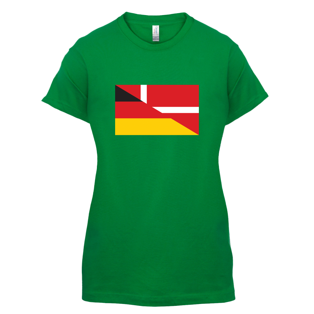 Half German Half Danish Flag T Shirt