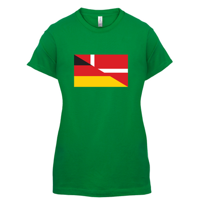 Half German Half Danish Flag T Shirt