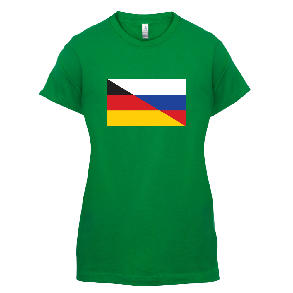 Half German Half Russian Flag T Shirt